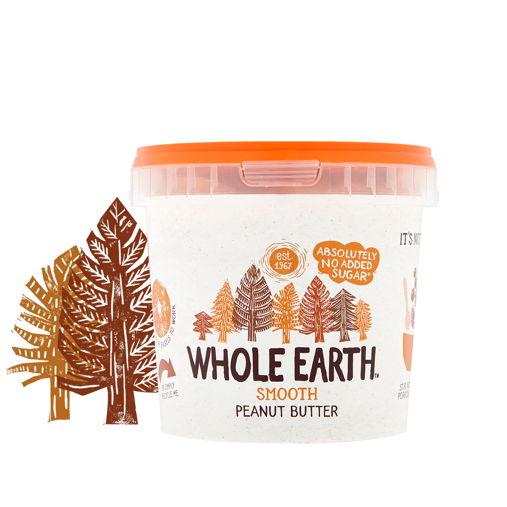 Whole Earth Smooth Peanut Butter No Added Sugar 1000g BBE 02/2027
