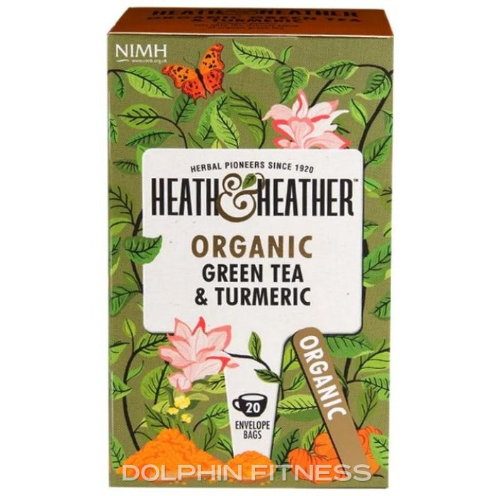 Heath And Heather Organic Green Tea & Turmeric 20 Bags