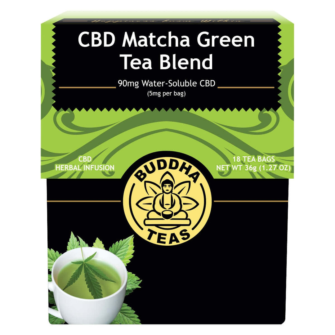 Buddha Teas CBD Matcha Green Tea bags x18