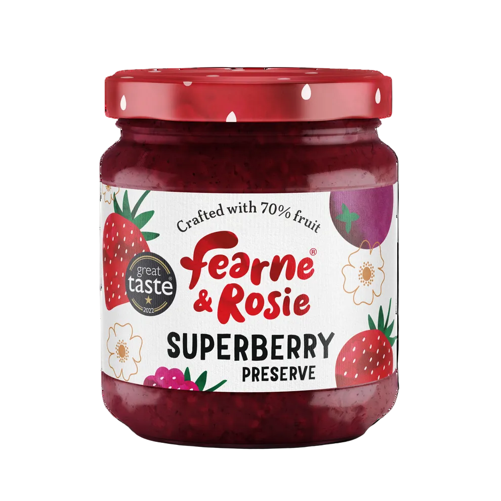 Ferne & Rosie Strawberry superberry Jam 300g