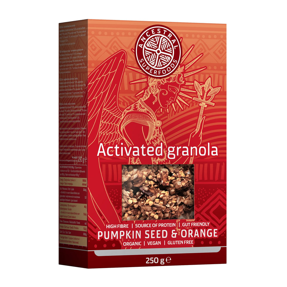 Ancestral Superfoods Activated pumpkin seed & orange granola 250g BBE 30/10/2026