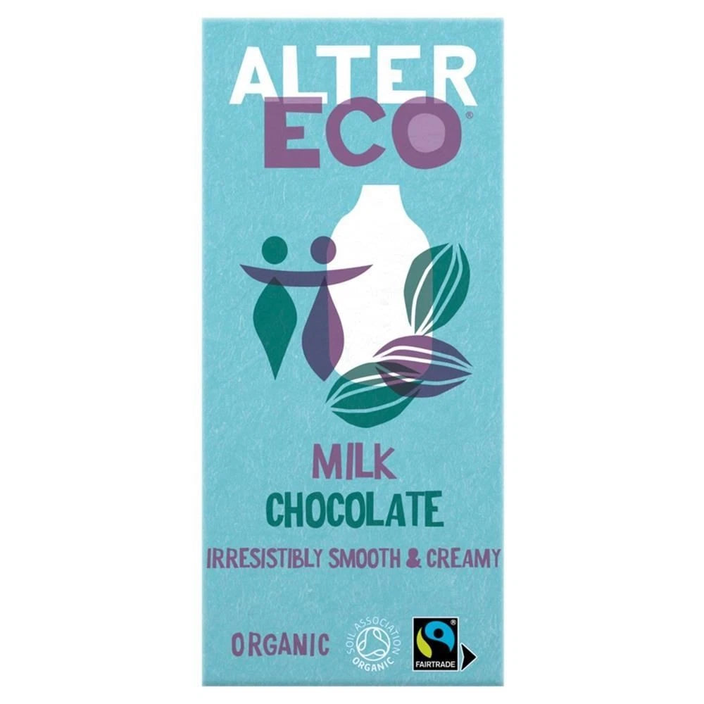 AlterEco Organic Milk Chocolate 100g BBE 10/2026