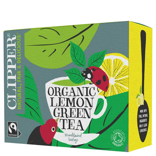 Clipper Organic Lemon Green Tea Bags | 80 Teabags