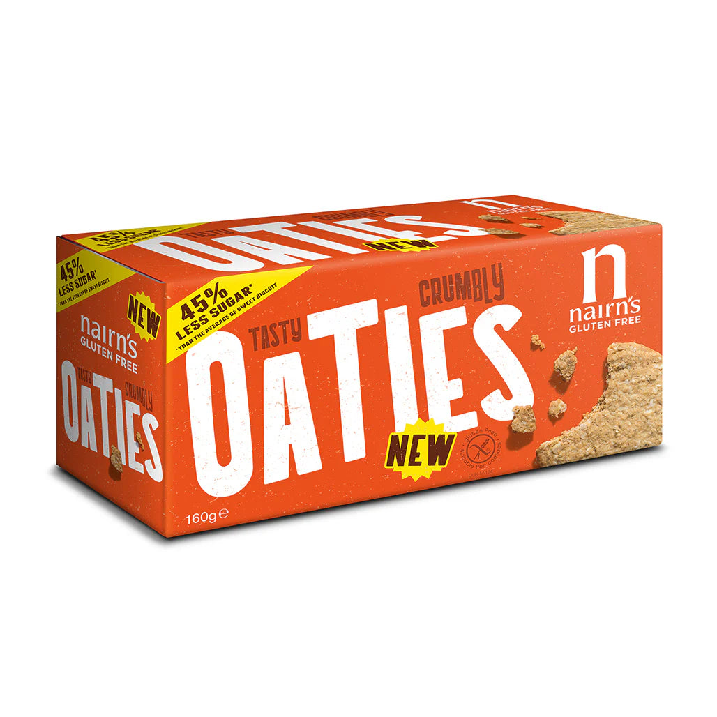 Nairn's Gluten Free Oaties Biscuits 160g,  Holidays, Low Sugar With Great Taste