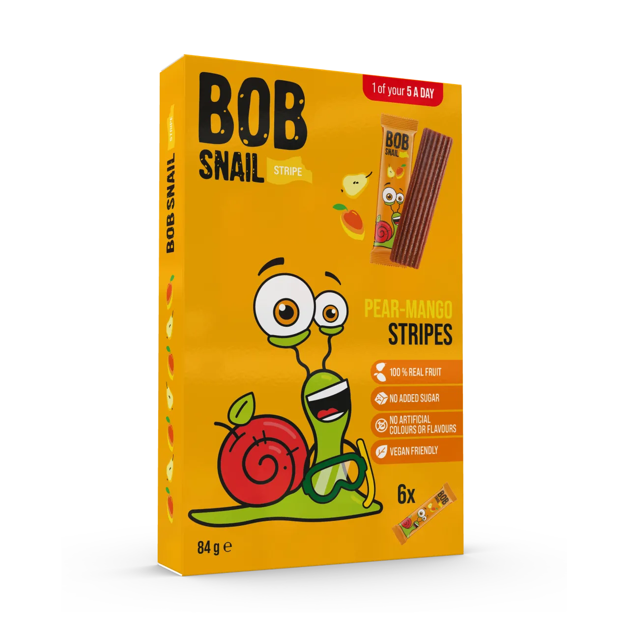 Bob Snail Natural Apple-Raspberry Fruit Stripe 84g *BBE 01/12/2025*