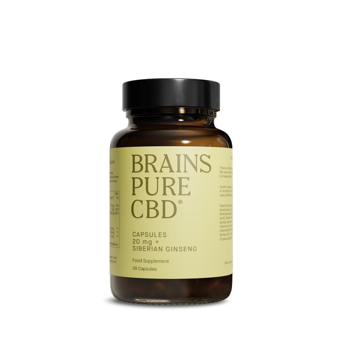 Brains Pure CBD - CBD + Siberian Ginseng 20 mg