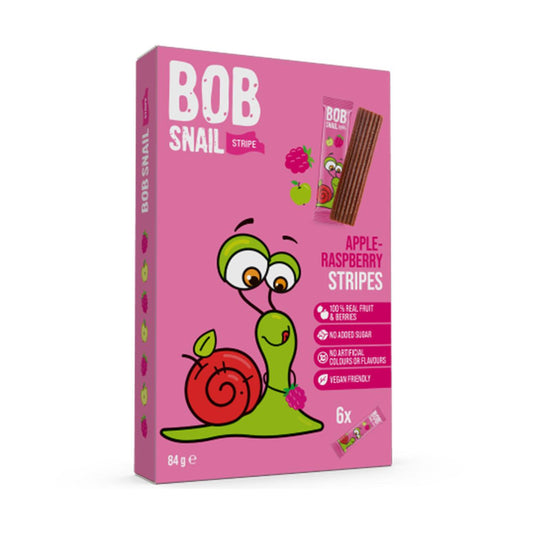 Bob Snail Natural Apple-Raspberry Fruit Stripe 84g *BBE 01/12/2025*