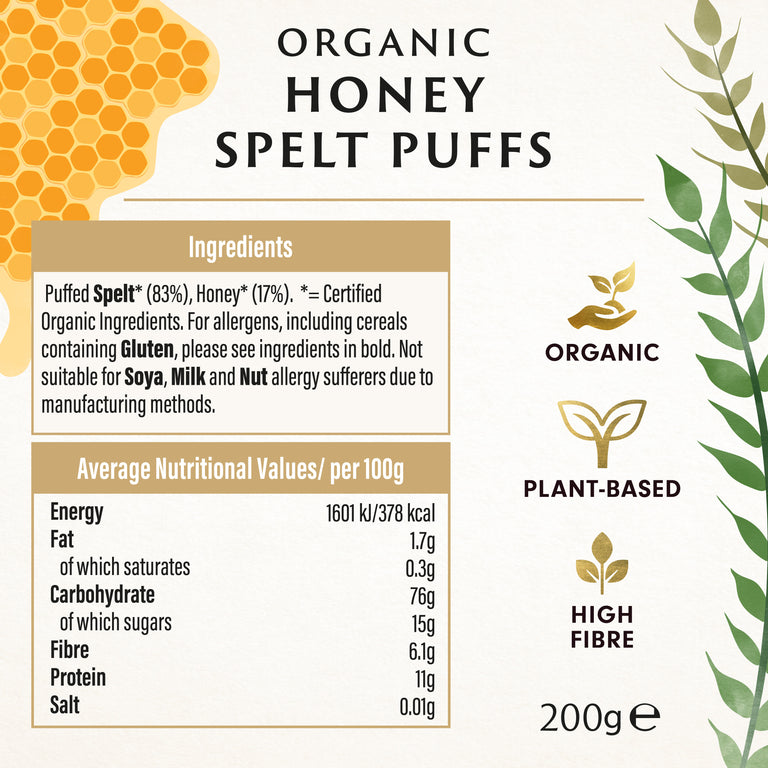 Biona - Honey Spelt Puffs 200g