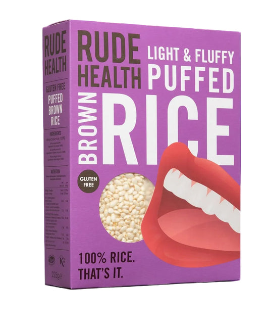 RudeHealth puffed brown rice 225g BBE