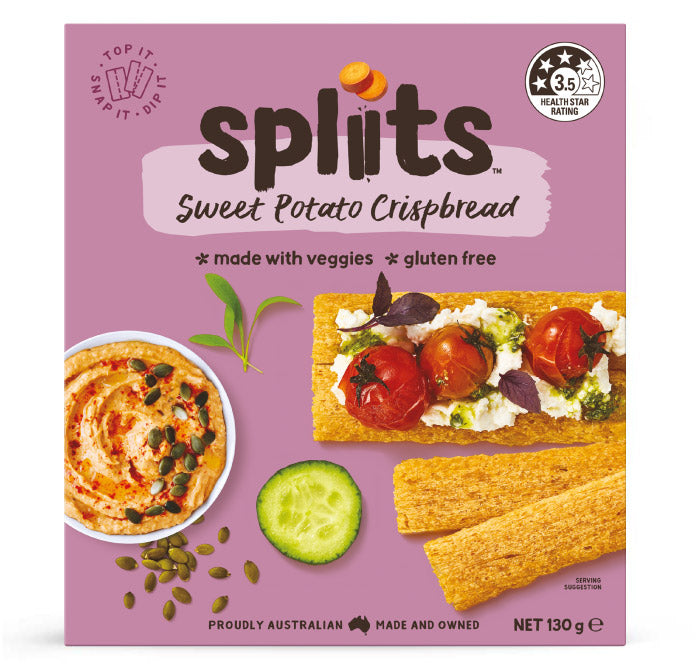 Spliits Sweet Potato Crispbread 130g (BBE 04/09/2026)