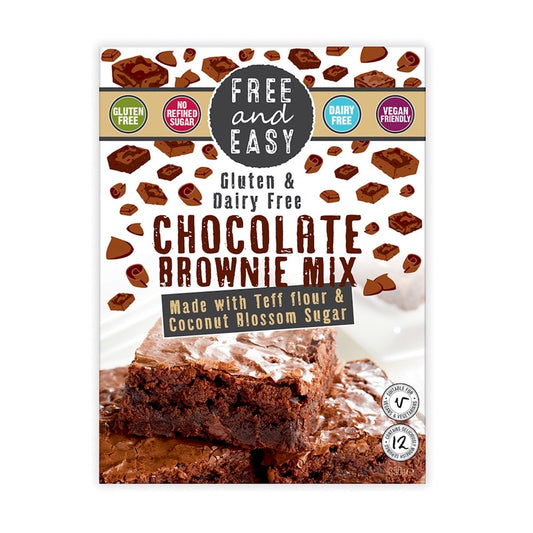 Free & Easy Gluten & Dairy free brownie mix 350g BBE 07/2027