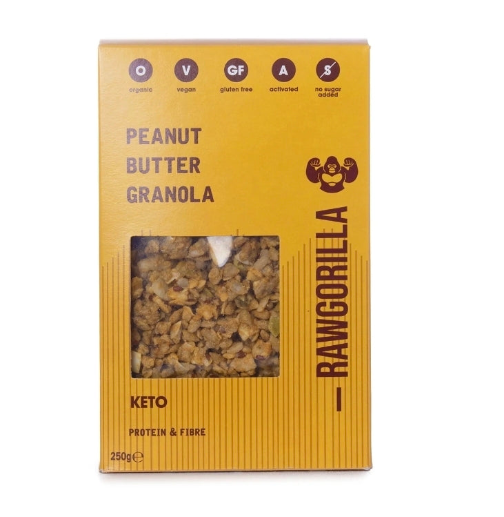 Rawgorilla peanut butter granola 250g BBE 25/11/2026