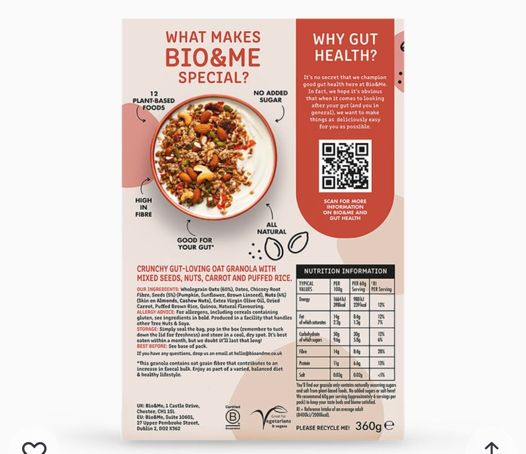 Bio & Me Granola- 360g