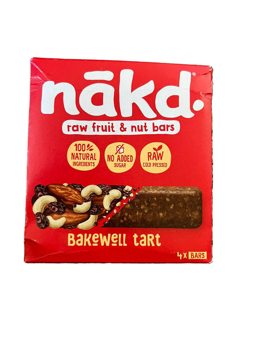 Nakd. Bars-Bakewell Tart x4 bars BBE 09/03/2026