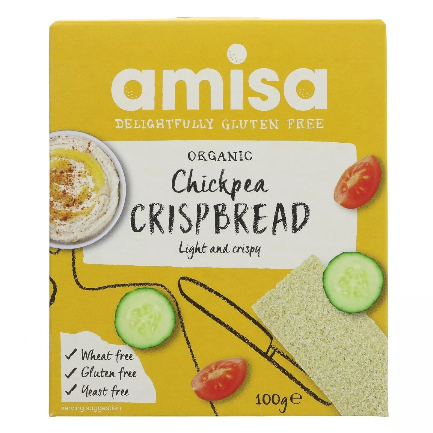 Amisa Organic Gluten Free Crispbread 100g- Various Flavours