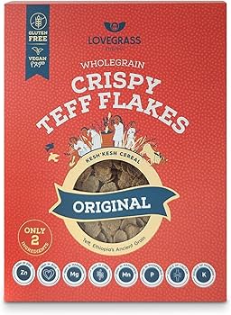 Lovegrass Ethiopia wholegrain Crispy Teff Flakes 350g BBE30/12/2026