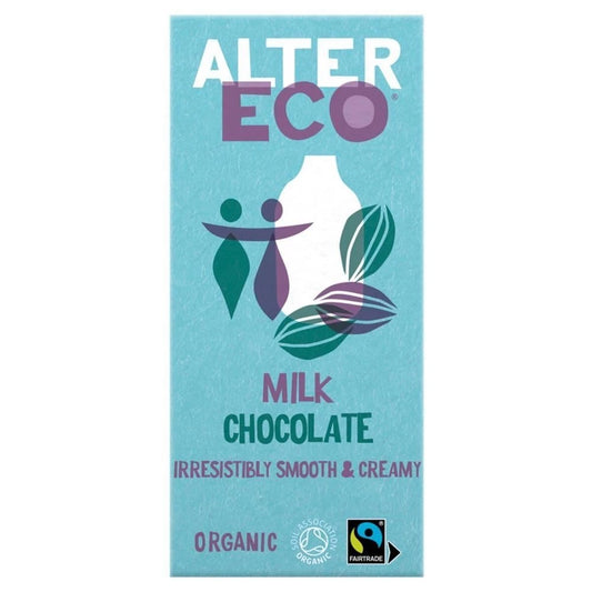 AlterEco Organic Milk Chocolate 100g BBE 10/2026