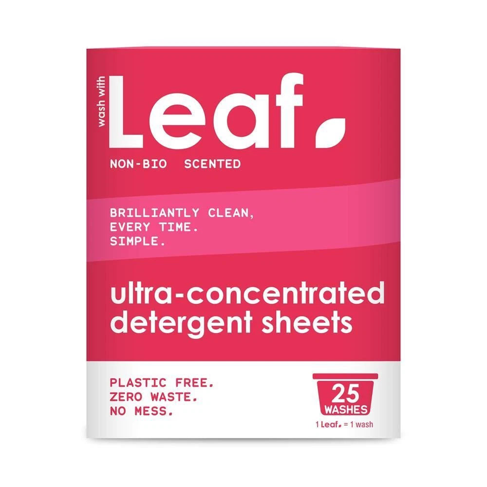 Wash With Leaf Non Bio Laundry Detergent Sheets - 25 Washes