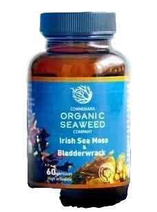 Connemara Organic Seaweed Irish Sea Moss & Bladderwrack 60 vegan Caps BBE 05/26