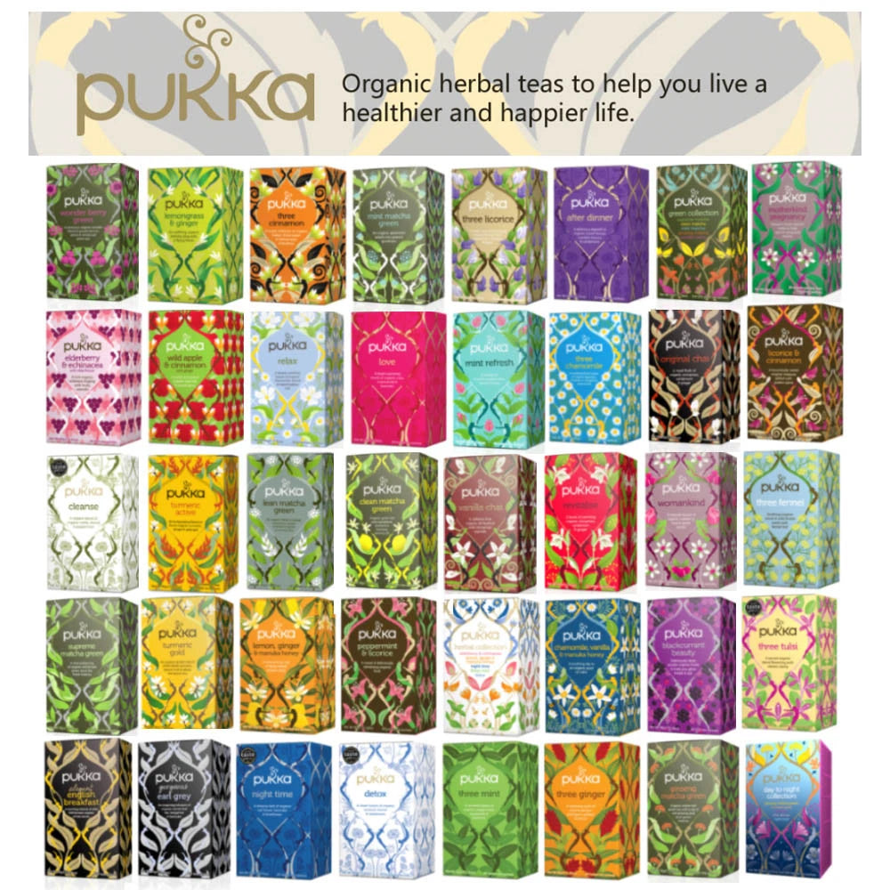 Pukka Organic  20 Herbal Tea Sachets - Various flavours